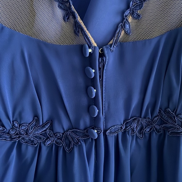 Royal Blue Tea Length Bridesmaid Dress (Alfred Angelo) - Picture 5 of 8